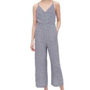 Gap Floral Wide Leg Jumpsuit Sleeveless Spaghetti Strap Tie Back Women's size S